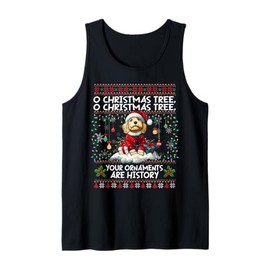 Goldendoodle Christmas Tree Decorations Dog Lover Xmas Tank Top