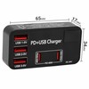 J50CS 65W USB-C Charger, 5-Port Fast Charger with 2X USB-C