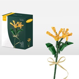 Flower Bouquet Building Blocks Kits Clivia 601247, Artificial Flowers Building Project to Release Stress and Focus The Mind, for Birthday Gifts to Adults/Teens(100+ Pieces)