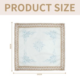 Embroidery Kit Tablecloths, Embroidery Set Beginners Garden Flower DIY Handmade Cross Stitch Pre-Printed DIY Embroidery Delicate Design Made of Knitted Lace, Embroidery Set with Embroidery Template