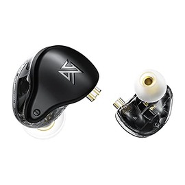 KZA COUSTICS AST Earphones 24 Unit Balanced Armature Wired Earphones IEM with Detachable Silver-Plated Cable Headphones (Black)