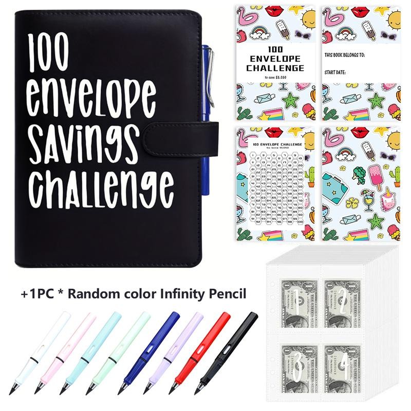 „ÄêFaddish„Äë100 envelope savings books + unlimited writing pencils for easy
