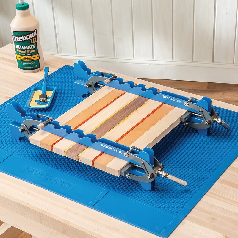 Rockler Mini Deluxe Panel Clamps (2-Pack) - Powerful Four-Way Pressure