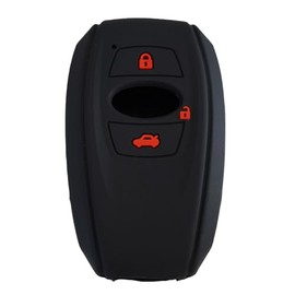 Egg_Market【ETS02AR】 トヨタ・スバル用 キーケース キーカバー リモコンキーカバー 黒/赤 BRZ GR86 レガシィ レヴォーグ インプレッサ クロストレック (1)