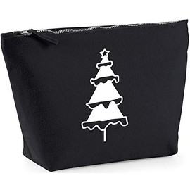 Hippowarehouse Christmas tree printed make up cosmetic wash bag 18x19x9cm