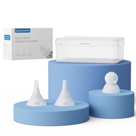 3 Pack Silicone Nasal Aspirator Tips for Babies & Toddlers, Gourd, Funnel & Flat Nozzles, Compatible with GROWNSY, Watolt, LittleTora, HEYVALUE, Cocobela, HailiCare, KIDIRA, TEQIN, X-Bosak