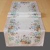 Raebel Table Runner Table Topper with Bunny and Flowers Design