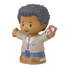 Fisher-Price Little People Figure Playset HXC07 - Grandpa, Papa or Dad Figure with Gray Hair Carrying a Present