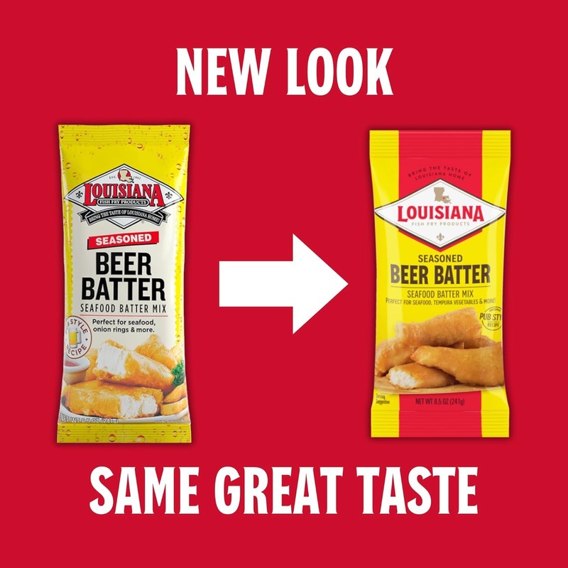 Louisiana Fish Fry Seasoned Beer Batter Mix 8.5 oz (Pack