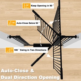 40.5" Tall Baby Gate 29.9-40.9" Wide No Drilling Tall Pet Gate Cat Gate Extra Wide Baby Gate Safety,Extra Narrow Auto-Close for Indoor Stairs, Doorways, and Kitchen