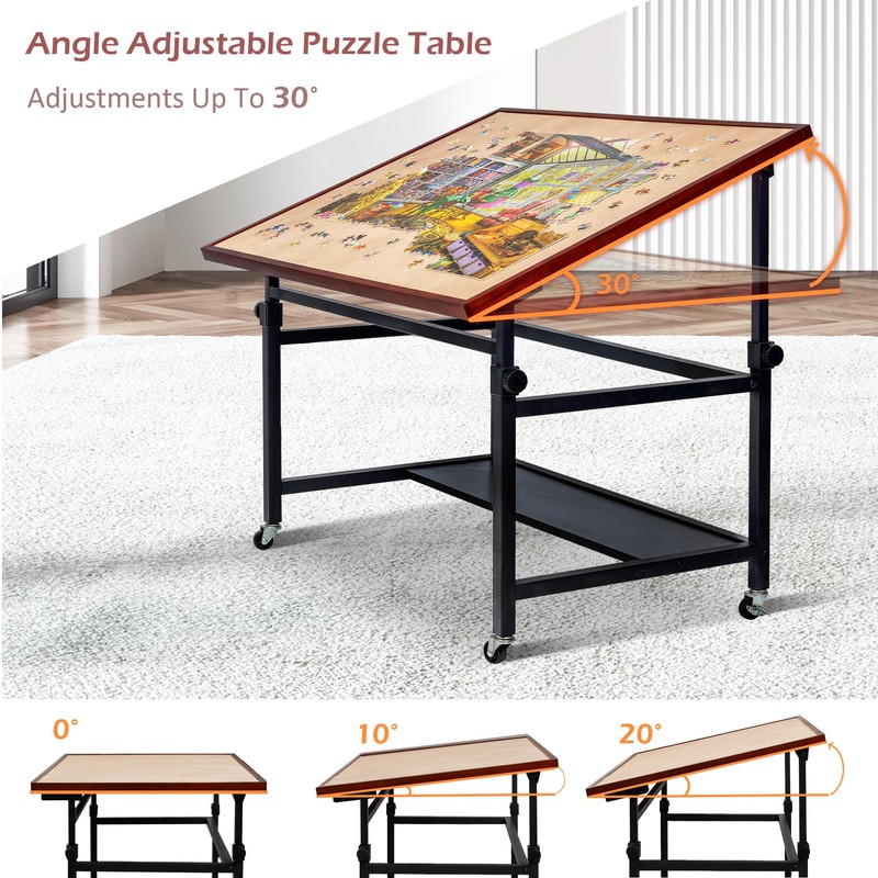 Lavievert 1500 Piece Tilting Puzzle Table with Legs, Angle &