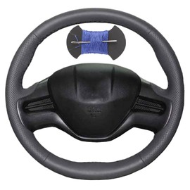 Leather Steering Wheel Cases Car Steering Wrap Stitch Steering Wheel Cover Fit for Honda Civic Civic 8 2006 2007 2008 2009 2010 2011 (2-Spoke),Blue