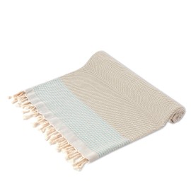 Turquoise Home Beach Towel XL Hammam Towel Sauna Towel Large 100 x 200 cm Lightweight Bath Towel Sauna Towel (Beige, 1)
