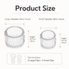 4 PCS Ponytail Clip With Comb Teeth (2 Sizes)