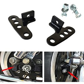 Adjustable 1 + 2 + 3 Rear Lowering Link Kit Sportster 883 + Sportster 1200 Motorcycle Drop Links Fits for Harley motobike (Black)