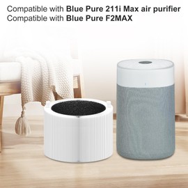 NXBHG Blue Pure 211i Max Replacement Filter Compatible with Pure 211i Max Air Purifier. F2MAX, 3-in-1 H13 Ture and High-Efficiency Activated Carbon Filters, 2 Pack.
