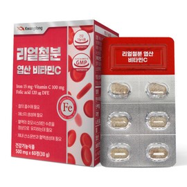 Guangdong Non-heme Iron Iron Folic Acid Vitamin C 60 tablets / 2 month supply Pregnant women Lactating women Pregnant women Men / 광동 비헴철 철분 엽산 비타민C 60정 / 2개월분 임산부 수유부 임신 여성 남성