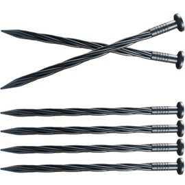 30 Pcs Spiral Landscape Anchoring Spikes, 8 Inch Landscaping Fabric Edging Anchoring Stakes Plastic Edging Nails Nylon Garden Lawn Yard Spikes