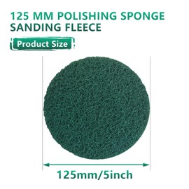 GZKTY Sanding Fleece 125 mm Velcro, Pack of 8, Polishing Sponge 125 mm Velcro, Suitable for 125 mm Round Sanders and Random Orbital Sanders