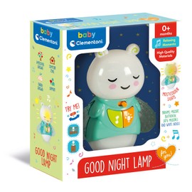 Clementoni 17797 Good Night Lamp, Baby Lamp, Light Projector, Light and Sound, Play First Childhood Kids 0 Months +, Multi-Coloured