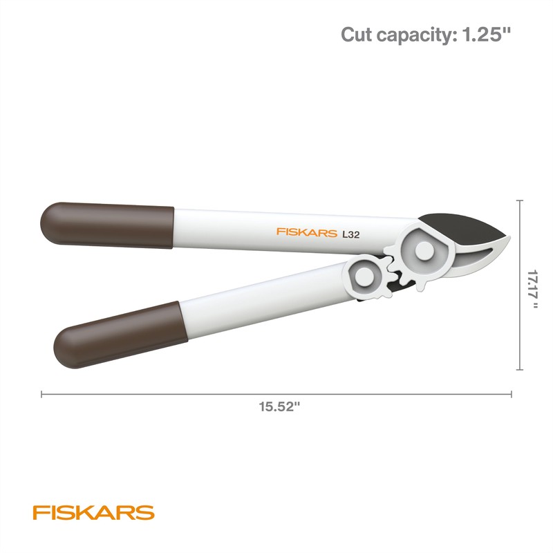 Fiskars PowerGear Lopper, Lightweight Anvil Garden Tool, White