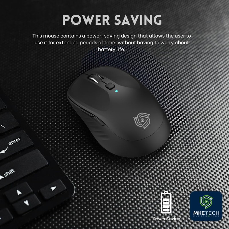 MKETech Electronics MKE 410 Wireless Computer Mouse with Silent Click,
