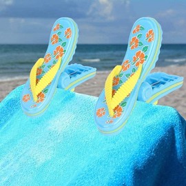LYTIVAGEN Pack of 2 Beach Towel Clips Bath Towel Clip Lounger Flip Plastic Clothes Pegs Boca Clips Towel Clips Beach Towel Clips Large Towel Clips for Beach Towel, Bath Towel, Clothes