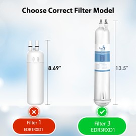 EDR3RXD1 Water Filter Replacement, Compatible with 4396841, Filter 3, 4396710, Kenmore 46-9083, 46-9030 Refrigerator Water Filter, 1 Pack