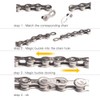 Chain Lock 10 Compartments, 5 Pairs Chain Lock Bicycle Chain