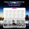 200Pcs E-Clip Assort Set Stainless Steel External Retaining Circlip Ring