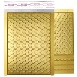 NaXew Padded Envelopes A5, with Easy Peel & Seal Poly Bubble Mailer Bags Postal Wrap Envelope Cushioned Protective Packaging 152 x 229 (Gold A5, 10pcs)