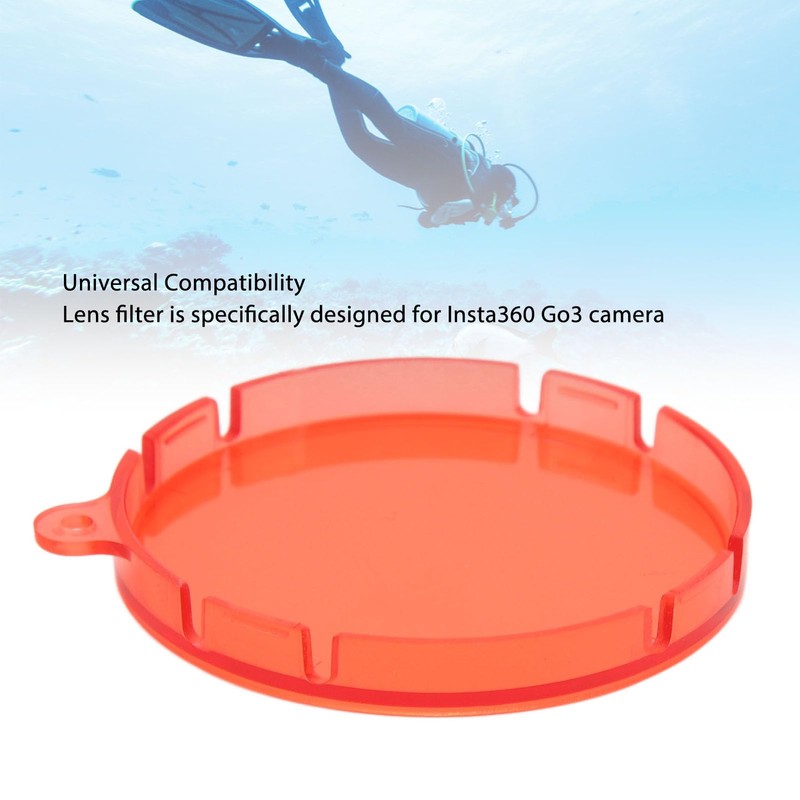 Diving Filter for Insta360 GO 3, Waterproof Diving Lens Filter,