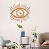 Nordic Makeup Mirror Rattan Woven Eye Shape Wall Hanging Mirror