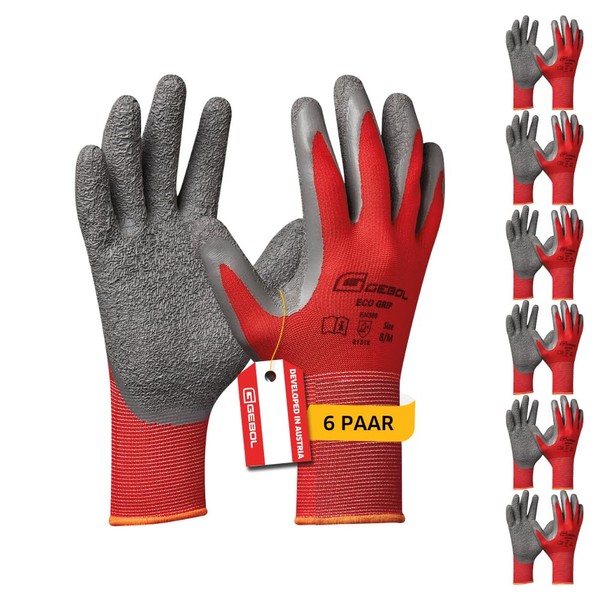 Gebol Eco Grip Work Gloves for a Secure Grip Latex