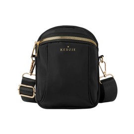 KEDZIE Midtown Crossbody Bag Lightweight Purse for Women - Black