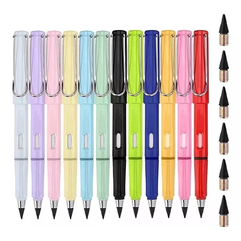 KFMX 6 Lápices Infinito Mágico Con Borrador + Mochila Unicornio