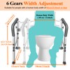 DePango Toilet Safety Rails, Adjustable Handicap Toilet Seat with Handles