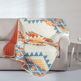 Greenland Home Horizon Southwestern Boho Quilted Throw Blanket - Throw 50x60-inch