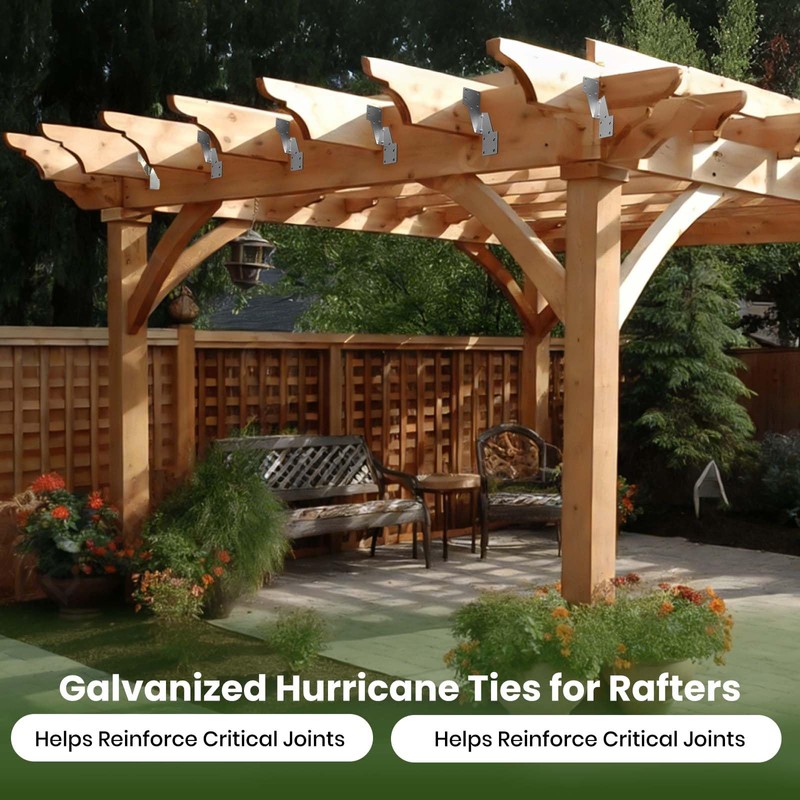 Hurricane Ties for Rafters, 30 Pcs 18-Gauge Galvanized Hurricane Straps