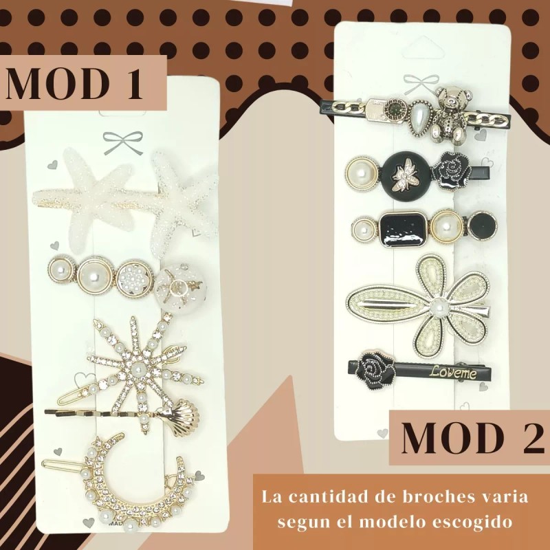 Universo en Linea Kit Broche Pinza Pasador Cabello De Moda