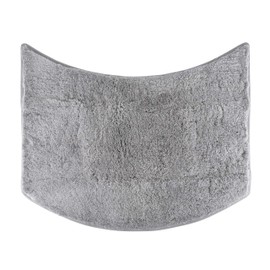fluffy® Microfibre Bath Mat for Round Showers with Non-Slip Underside (Small Arch | Shower Radius 55 cm, Grey)
