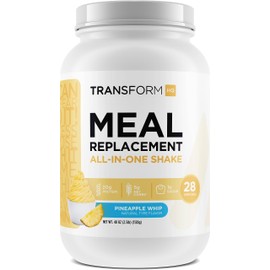 TransformHQ Meal Replacement Shake Powder 28 Servings (Pineapple Ice Cream Flavored) - Gluten Free, Non-GMO