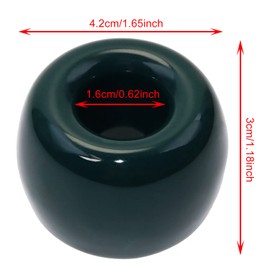 ONLYKXY 1pcs Mini Electric Toothbrush Base Holder Stand Ceramic Ring Single Pen Holder for Bathroom Vanity Countertops Desk Organizer Tooth Brush Holder (Dark Green)