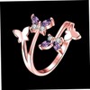 STOBAZA Anillo para Mujer Ladies Rings 3pcs Adjustbale Ring Rose