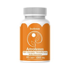 Artrofemm (MSM, Curcumina, Boswelia Serrata, Ácido Hialurónico) Suplemento alimenticio 90 Capsulas