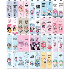 CVANU Cute Faces & Positive Quotes Theme Printed Bookmarks for Books_Set of 20 (15.2 x 3.8cm)_c13