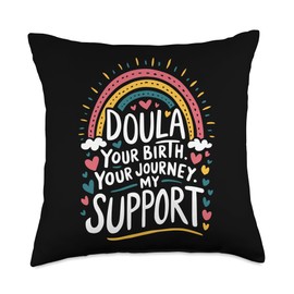 Midwife Postpartum Doula Quote for Birth Labor Midwifery Throw Pillow