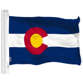 G128 Colorado CO State Flag | 3x5 Ft | LiteWeave Pro Series Printed 150D Polyester | Indoor/Outdoor, Vibrant Colors, Brass Grommets, Thicker and More Durable Than 100D 75D Polyester