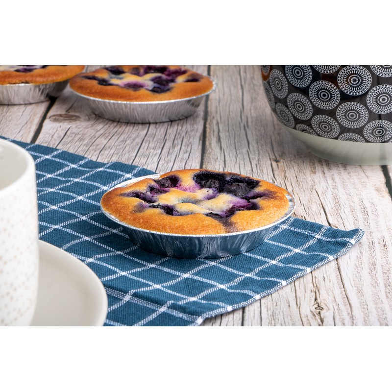 100 x Aluminium Tartlet Moulds for Cakes, Flans, Custom Cakes