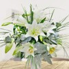 Lily Bouquet - Bouquet with Lilies and Eucalyptus - Includes